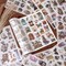 480 Pre-Cut Vintage Scrapbook Stickers (Beige) 9.2 x 6.5 x 0.2 inches